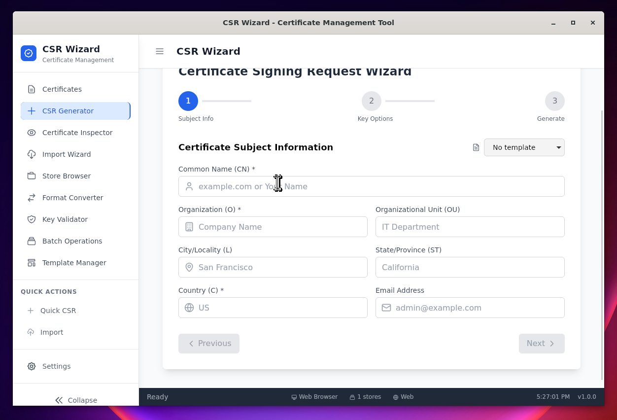 CSRGenerator